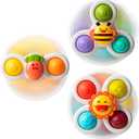 3PCS Suction Cup Spinner Toys for 1-2 Year Old Boys Spinning Toys Sensory Toys for Toddlers 1-3 Gifts for 1 Year Old Girls
