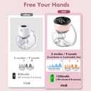 NaNaLazy Wearable Breast Pump Hands Free of Longer Battery Life & LED Display, Portable Electric Breast Pump with 3 Modes & 9 Levels & Low Noise, 24 mm Flange, 2 Pcs Pink
