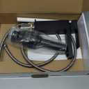 VSUNHOO Matte Black Bathroom Faucet, Modern Single Handle Square Bathroom Sink Faucet with Pop Up Drain Assembly, Stainless Steel Vanity Bathroom Faucets, Single Hole Deck Mount