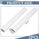 Moxweyeni 2 Pack 2 x 3 Inch, 30 Inch White Aluminum Downspout Extensions Roofing Gutter Downspout DIY Installation for Home Outdoor Drainage