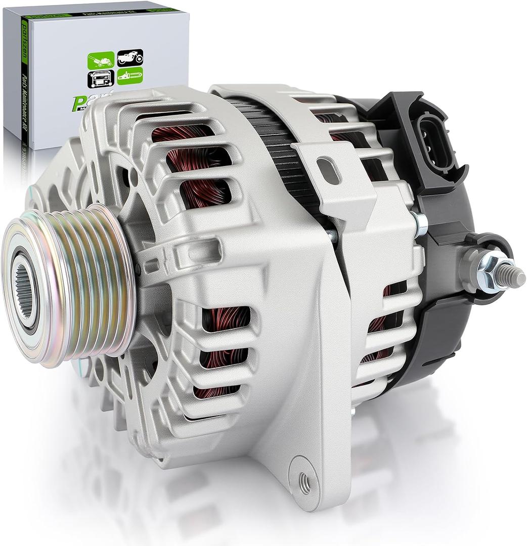 373002E721 Alternator Fit for Kia Forte 2017-2024 for Hyundai Elantra 2017-2020 2.0L l4 Gas 150A 12V CW 6-Groove Clutch Pulley