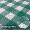 Obstal 100% Waterproof PVC Table Cloth, Oil-Proof Spill-Proof Vinyl Rectangle Tablecloth, Wipeable Table Cover for Outdoor and Indoor Use,Green Teal,54 x 78 Inch