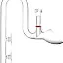 Glass Lily Pipe Outflow With Surface Skimmer For Planted Tank Aquarium (17mm For 16/22mm (5/8'' I.D.) Tubing)