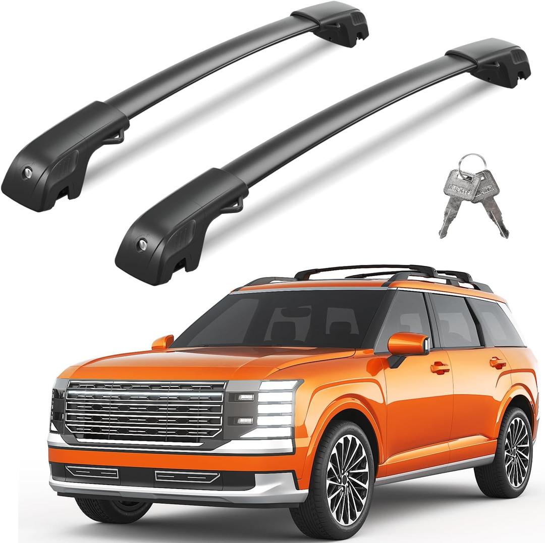 Wonderdriver 300lbs Lockable Roof Rack Cross Bars Compatible with Hyundai Palisade 2026,Heavy Duty Aluminum Roof Rails Crossbars Canoe Black Rooftop Cargo Luggage