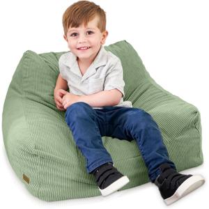 ZICOTO Soft Memory Foam Bean Bag Chair for Toddlers - Trendy Kids Chair and Lounger for Nursery, Playroom, or Living Room (Sage)