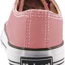 Mvlsoct Boys and Girl Low Top Canvas Kids Lace up Sneakers (7 Narrow Toddler, Pink)