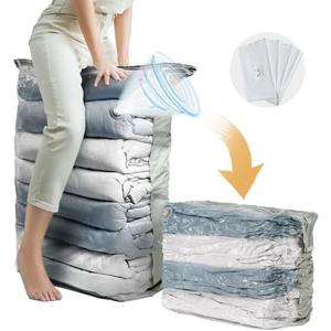 TAILI Vacuum Storage Bags 4 Pack, Jumbo Cube (31x40x15 Inch), Extra Large Vacuum Seal Bags for Clothing, Comforters, Blankets, Bedding, Sweater, Closet Organizers, Space Saving, Cream