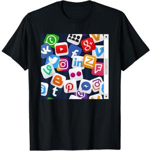 Social Media Feed Graphic Funny Teen Halloween Costume T-Shirt S