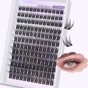 Wispy Lash Clusters 10-18mm Mix D Curl Lash Clusters 144pcs DIY Cluster Eyelash Extensions Individual Natural Lashes Cluster False Eyelash Clusters (S2 Lashes Only)
