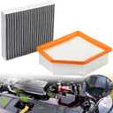 Engine Air Filter & Cabin Air Filter Combo Set Compatible With Nissan Vehicle Rogue 2021 2022 2023 2.5L 1.5L Replace# 16546-6RA0A 27277-6RC0A 165466RA0A 272776RC0A
