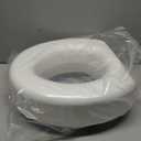 HealthSmart Raised Toilet Seat Riser That Fits Most Standard (Round) Toilet Bowls for Enhanced Comfort and Elevation with Slip Resistant Pads, 15.7 x 15.2 x 6.1"