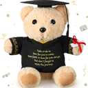 Simgoing 2026 Graduation Bear Gift 9.84 Inch Class of 2026 Graduation Bear Stuffed Animal Plush Toy with Cap Congratulations Grad Gift for Her Him Preschool High School College University(Classic)