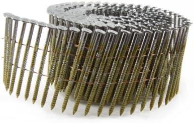 B&C Eagle A3X120HDRC Round Head 3-Inch x .120 x 15 Degree Hot Dip Galvanized Ring Shank Wire Collated Coil Framing Nails (250 per box)