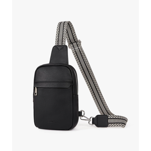 CLUCI Small Sling Bag for Women Vegan Leather Crossbody Chest Bags Trendy, Women's Fanny Pack Black