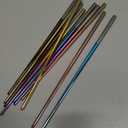 Metal Chopsticks Reusable Multicolor Stainless Steel Chopsticks Dishwasher Safe Chop Sticks Laser Engraved Copper Coin Pattern Square Non-slip, 9 1/4 Inches 5 Pairs Gift Set