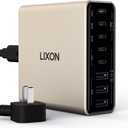 USB C Charger Block, 200W 8-Port Gan Fast Charging Station Hub Power Strip, PD PPS 65W 30W, Multiport Laptop Adapter for MacBook Pro/Air iPad iPhone Dell Surface Galaxy, 6ft Flat Plug Extension Cord