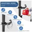 Foldable IV Pole Stand, Portable Telescoping Floor Stand with 4 Hooks, Height Adjustable, Travel Infusion Pole for Home Care, Hospitals, Nursing Homes and When Traveling