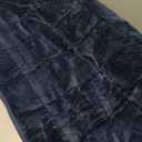 Sherpa  Weighted Blanket for Adult,  Flannel Cozy Plush Bed Blankets, Fuzzy Sherpa Weighted Blankets Full Size, Super Soft Blanket for Sofa, 70 x 90 inches, Navy Blue