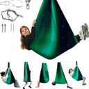 Sensory Swing for Kids & Adults, Indoor & Outdoor Double Layer Therapy Swing, Cuddle Swing with 360°Swivel Hardware Holds to 300LBS for Calming, Relaxing and Autism, ADHD or SPD