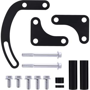 Power Steering Pump Mounting Bracket LWP SWP Endxedo Black Power Steering Pump Bracket Compatible with SB SBC Chevy engines 262 265 283 302 305 307 327 350 400