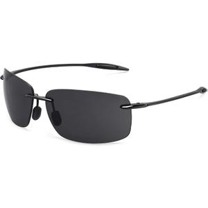 JULI Sports Sunglasses for Men Women Tr90 Rimless Frame for Running Fishing Golf Surf Driving MJ8009
