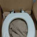 Soft Elongated Vinyl Toilet Seat, Bone - 19 Inch Soft Vinyl Cover with Comfort Foam Cushioning - Fits All Elongated Size Fixtures - Easy to Install Fantasia by Achim Home Decor, Bone