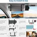 Veharvim Sun Visor Extender for Car (Polarized, UV400, PC Lens, Side Sunshade, Straps&Adjusters), Car Visor Extender Sun Blocker, Visor Extender Attachment, Anti-Glare for Safe Driving(Driver Side)