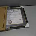 GMFrames 8.5x11 Wood Diploma Frame with Black Mat or Display 11x14 Certificates without Mat,Tempered Glass,Rustic Black Finish with Gold Trim