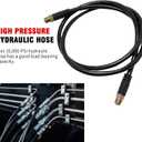 EATAKWARD High Pressure Hydraulic Hose 6' 10000 PSI, CH-604 Coupler, 3/8" NPT Thread Hydraulic Hose Assembly, 1/4" ID x 6 Feet (Black)