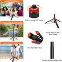 UURig Extendable Selfie Stick Tripod for GoPro Max Hero 10 9 8 7 6 5 4, DJI Osmo Action, Insta 360 One R and More Action Camera（50.7''）