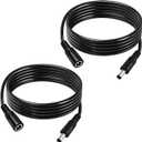 9.8FT 12V DC Power Extension Cable 5.5mmx2.5mm 18AWG Male to Female Extension Cable Barrel Connector for CCTV Surveillance Camera LED Light Bar Router Projector Printer 2PCS