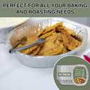 INFINITY EL Disposable Mini Oval Aluminum Pans 10 Pack | Deep Disposable Baking Pan | Heavy Duty Oval Aluminum Roasting pan for Chafing, Turkey, Lasagna, Thanksgiving, Christmas, Parties & Meal Prep