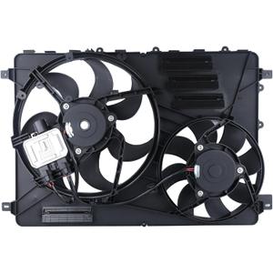 Engine Cooling Radiator Fan w/Controller Assembly Fit for 2010-2016 XC60,2011-2016 S60,2008-2015 XC70,2008-2015 S80,2015-2016 V60,2008-2010 V70 Replace 838-0009