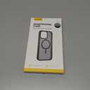 Lamicall Magnetic Case for iPhone 15 Pro Max, for Magsafe - [Diamond Textured Anti-Slip Edge] [Military Grade Shockproof Protection] Translucent Hard Slim Magnet Protective Cover (Black)