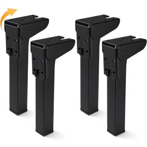 4 Pcs Self Locking Folding Table Legs, 6", 8", 10", 12" Foldable Table Legs for Camping Tables Furniture DIY (5.9 inches / 15 cm)