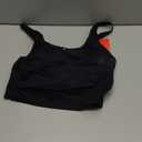 THE GYM PEOPLE Womens' Sports Bra Longline Wirefree Padded with Medium Support (Black)