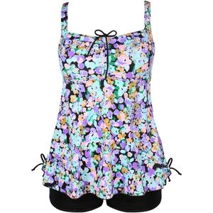 JINXUEER Plus Size Swimsuit Tankini Set Two Pieces Bathing Suits with Boyshort Bottom Swimwear for Women, 10