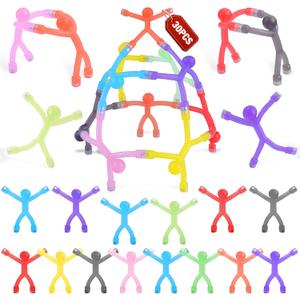 30Pcs Magnet Men Magnetic People Humanoid Fidget Toys, Magnets Toys for Kids, Funny Fridge Magnets, Gift & Prizes for Kids, Refrigerator Magnet for Office, Whiteboard, Locker, Door (Colorful)