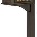 Balmoral Side Plaques Mailbox Post Package - Quick-Ship-Bronze