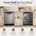 Dishwasher Magnetic Covers Stainless Steel Decorative Refrigerator Magnet, 23 x 26 inches