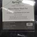 Springtree Home Ultra Soft Polar Fleece Sheets Set | King Size | Plush Micro Fleece Sheets King Size | Cozy Soft Winter Sheet Set | Fiona Collection - Black