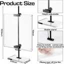 RattanView Black Adjustable Metal Easel Stand with Acrylic Floating Photo Frame 16.5" Tabletop Metal Standing Easel Display Stand for Display Picture, Frame, Photos, Art, Poster, Signs