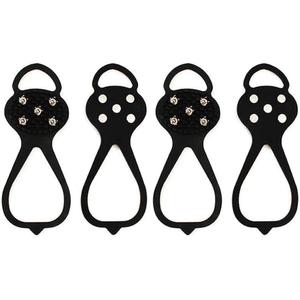 2 Pairs Snow Cleats Ice Cleats for Shoes and Boots, Universal Ice Non-Slip Shoe Spikes Anti-Skid Snow Ice Shoe Spikes with 5 Tooth Steel Nails for Hiking Walking Climbing Fishing (Child)