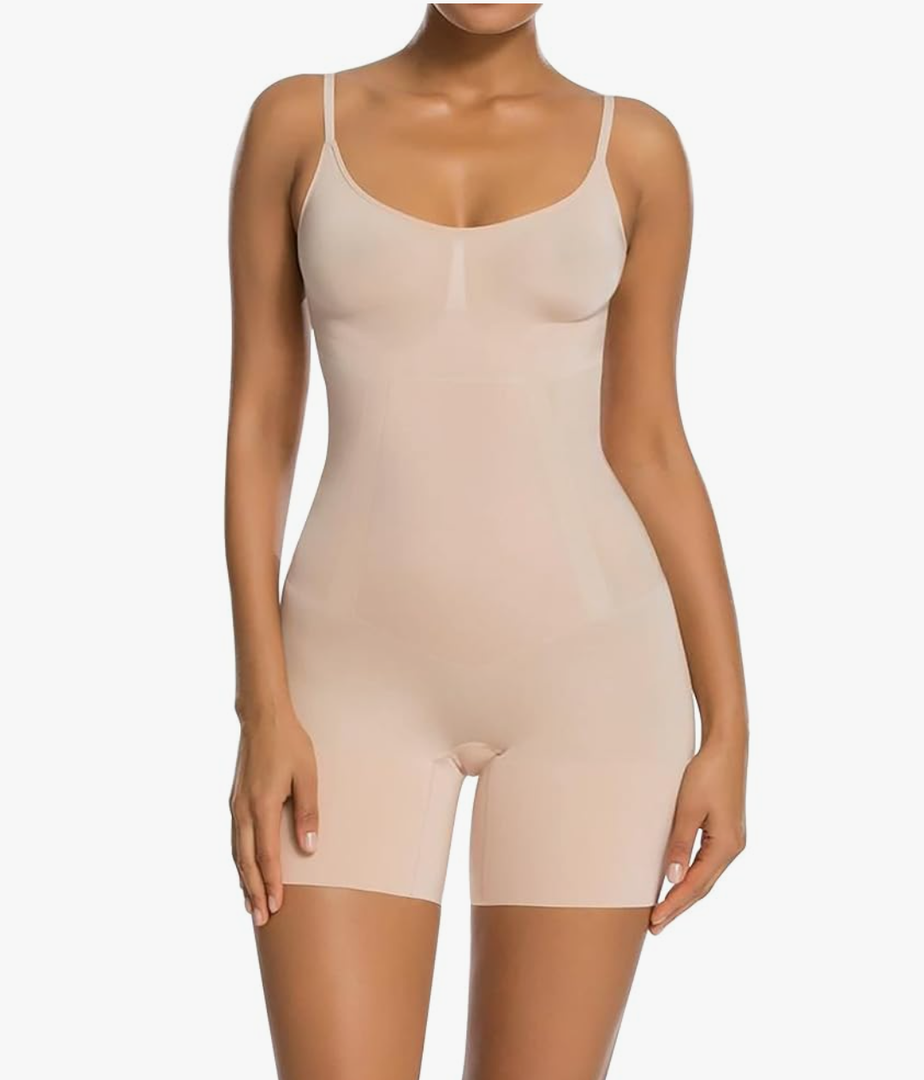 SHAPERX Shapewear for Women Tummy Control Open Bust Thigh Slimmer Body Shaper, XL