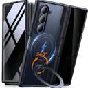 MOBOSI for Z Fold 6 Case with Rotatable Ring Stand & Privacy Screen Protector, Compatible with Magsafe, 18FT MIL-Grade Protection, Magnetic Shockproof Slim Case for Samsung Galaxy Z Fold6, Black