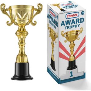 PREXTEX Golden Statues Trophy Award - Awards and Trophies for Party Celebrations, Award Ceremonies, and Appreciation Gifts - Ideal for Competitions, Rewards, and Party Favors for Kids & Adults