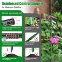 Spiral Frame Garden Trellis for Climbing Plants Outdoor - 12-72" Adjustable Heavy Duty Metal Support for Pole Beans,Snap Peas,Tomatoes,Cucumbers,Anti-Tip Plant Tower for Raised Beds, Backyard