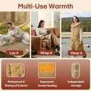 ZonLi Heated Blanket, Electric Portable Cordless Heated Wearable Blankets Battery Operated Heated Throw Blanket, Rechargeable Power Bank for Home, Office, Living Room, Camping, Travel