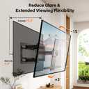 1.2" Ultra Slim TV Wall Mount for 43-90 Inch TVs,Tilt +3/-15 Level Adjustment Thin Low Profile Full Motion Bracket, Dual Swivel Articulating Arms with Tilt Fits 12"/16" Studs Max VESA 600x500mm