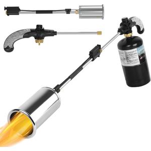 Sondiko Propane Torch Weed Burner, High Output 1,200,000 BTU Weed Torch Flamethrower, 30" Detachable Long Arm Heavy Duty Blow Torch with Flame Control For Garden, Wood, Ice, Snow, Stumps, Melting